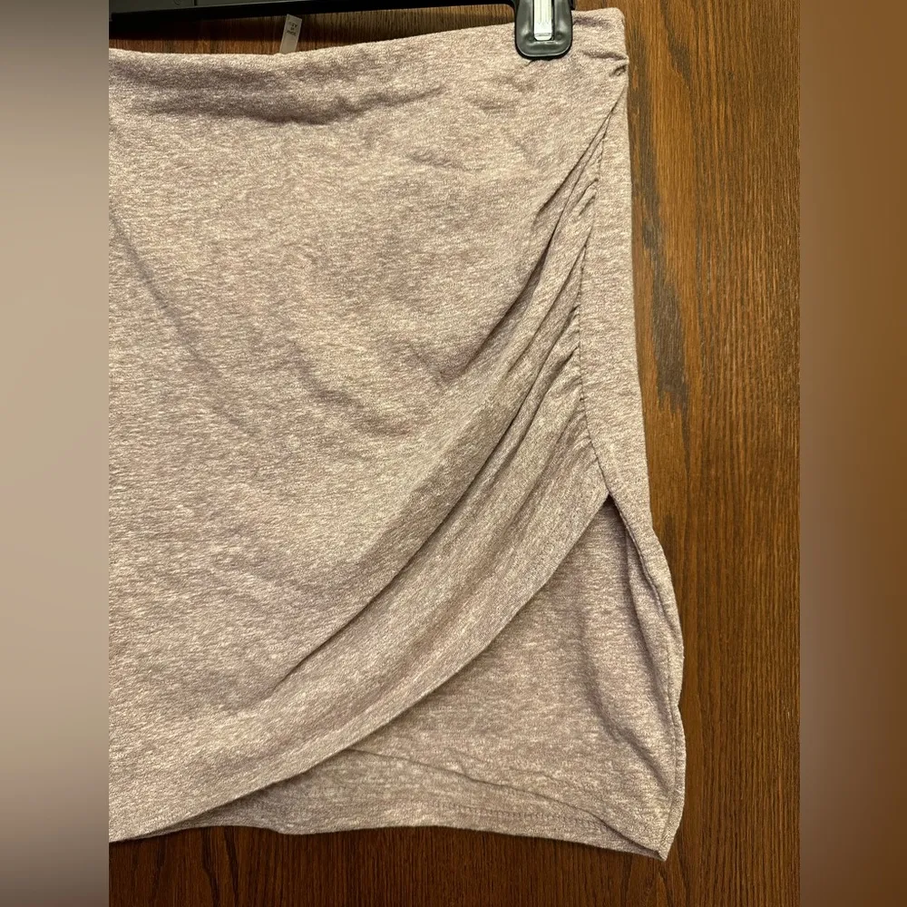 Cotton mini skirt with ruching - Image 2