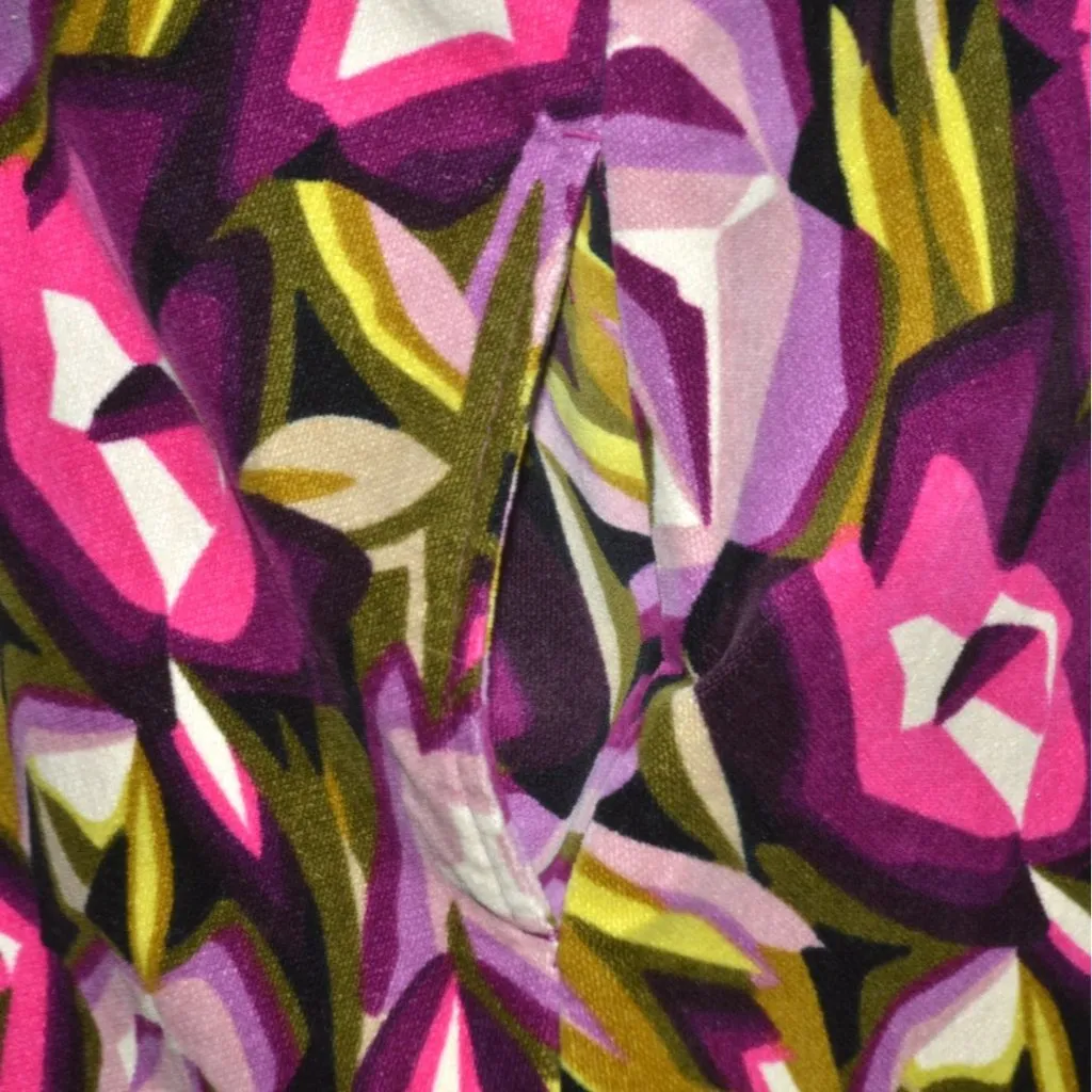 Missoni For Target Youth Velvet Abstract Floral Jacket Trench Pea Coat Size XL - Image 6