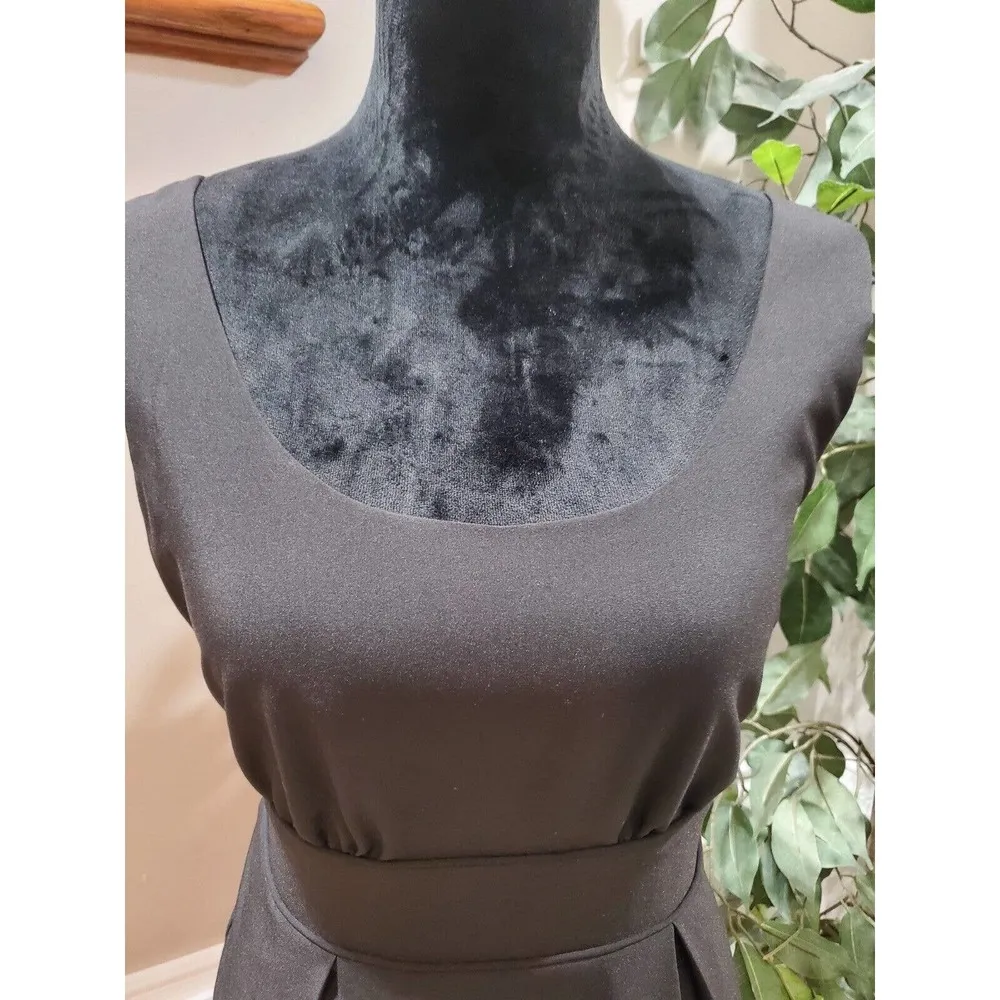 Grass Collection Women's Black Scoop Neck Sleeveless Knee Length Dress Size 11 - Image 5