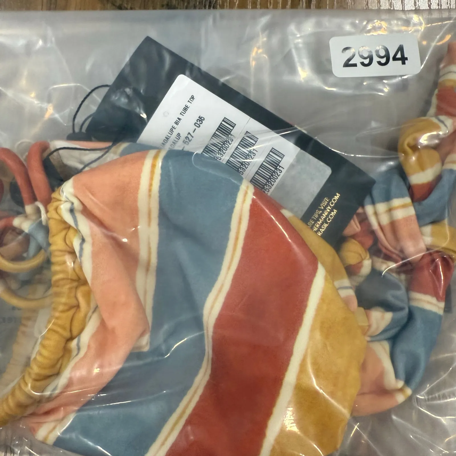 VIX PAULA HERMANNY Guadalupe Striped Triangle Bikini Top Small Brown - Image 5