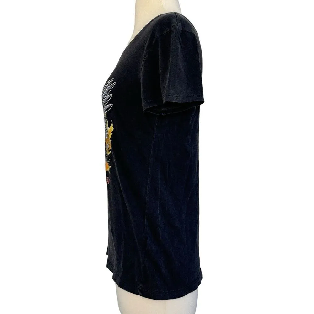 SPELL & GYPSY Unicorn Tears Distressed T Shirt Wild Horses Run Free Size S MINT Black - Image 8