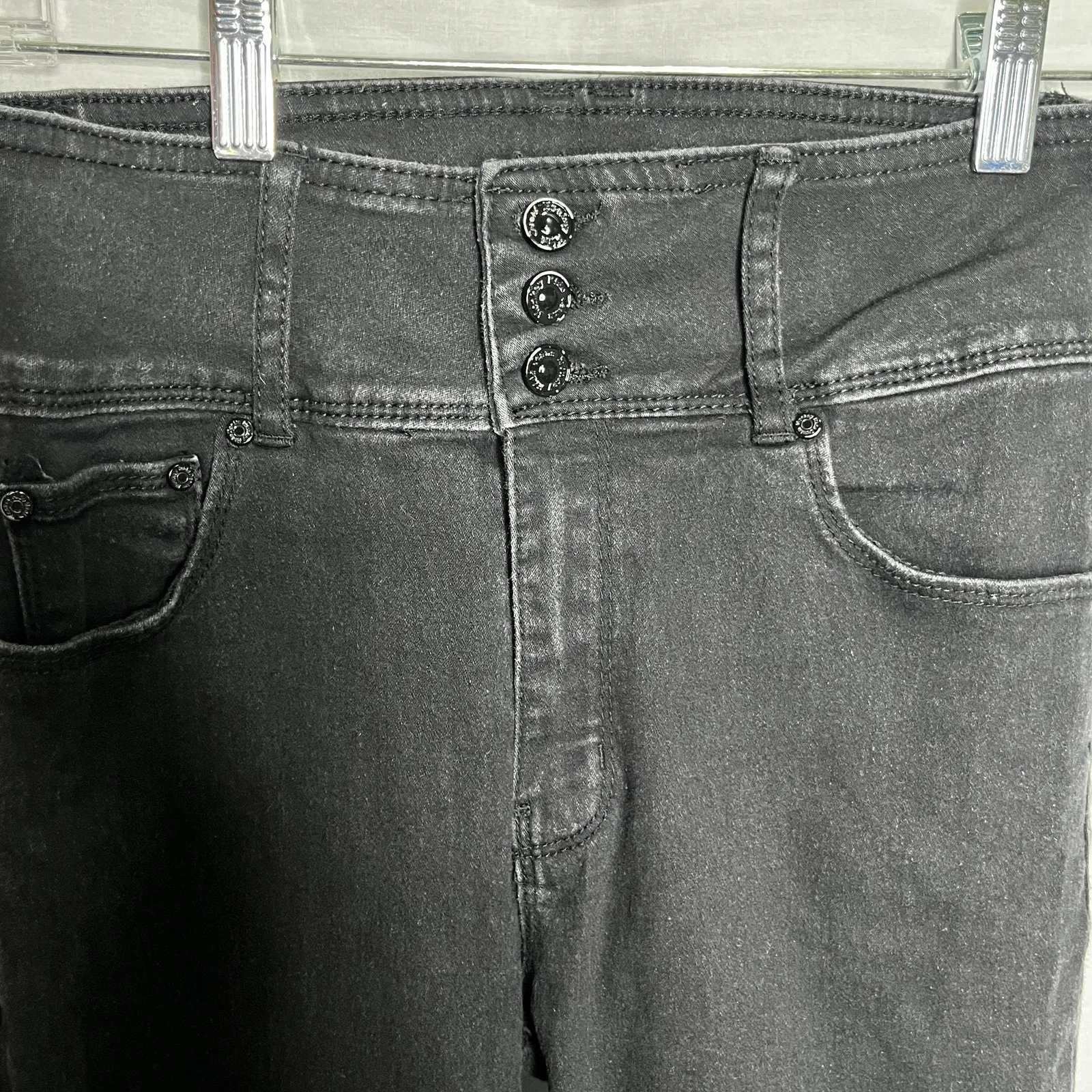 Monkey Ride Women's Black High Waist Jeans Juniors 7 - Image 4