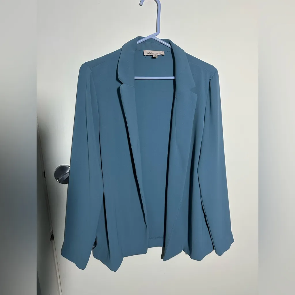 Philosophy Teal Blazer - Image 2