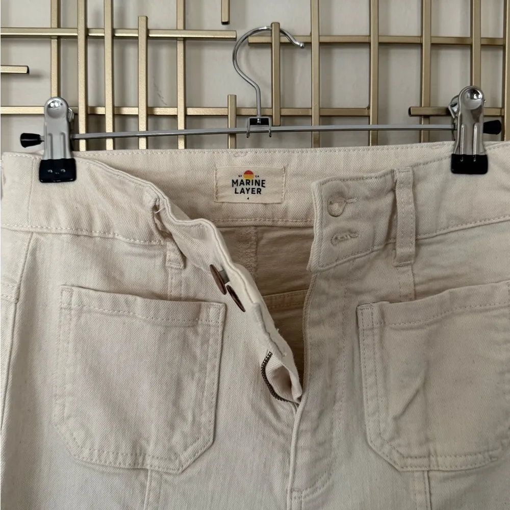 High-Waisted Cream Wide-Leg Pants - Image 7