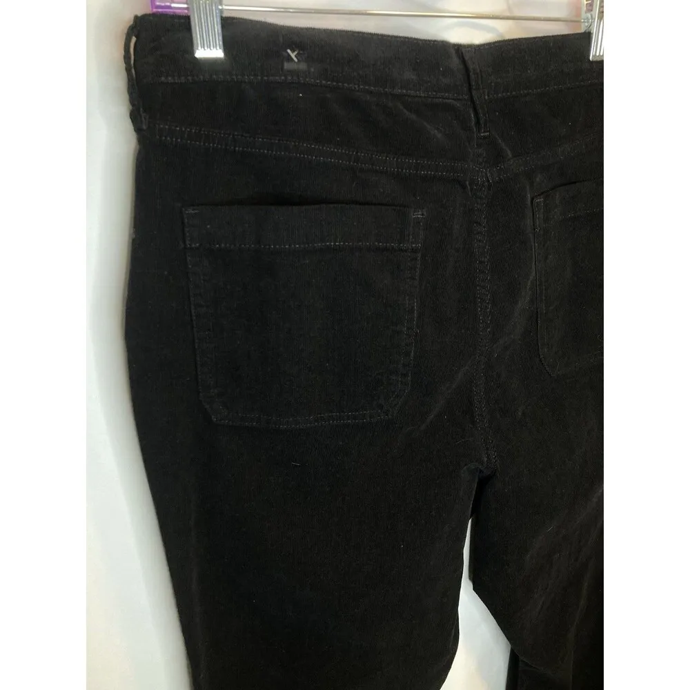 a.n.a Womens High Rise Flare Corduroy Pant Black Size 16 Flat Front NEW - Image 4