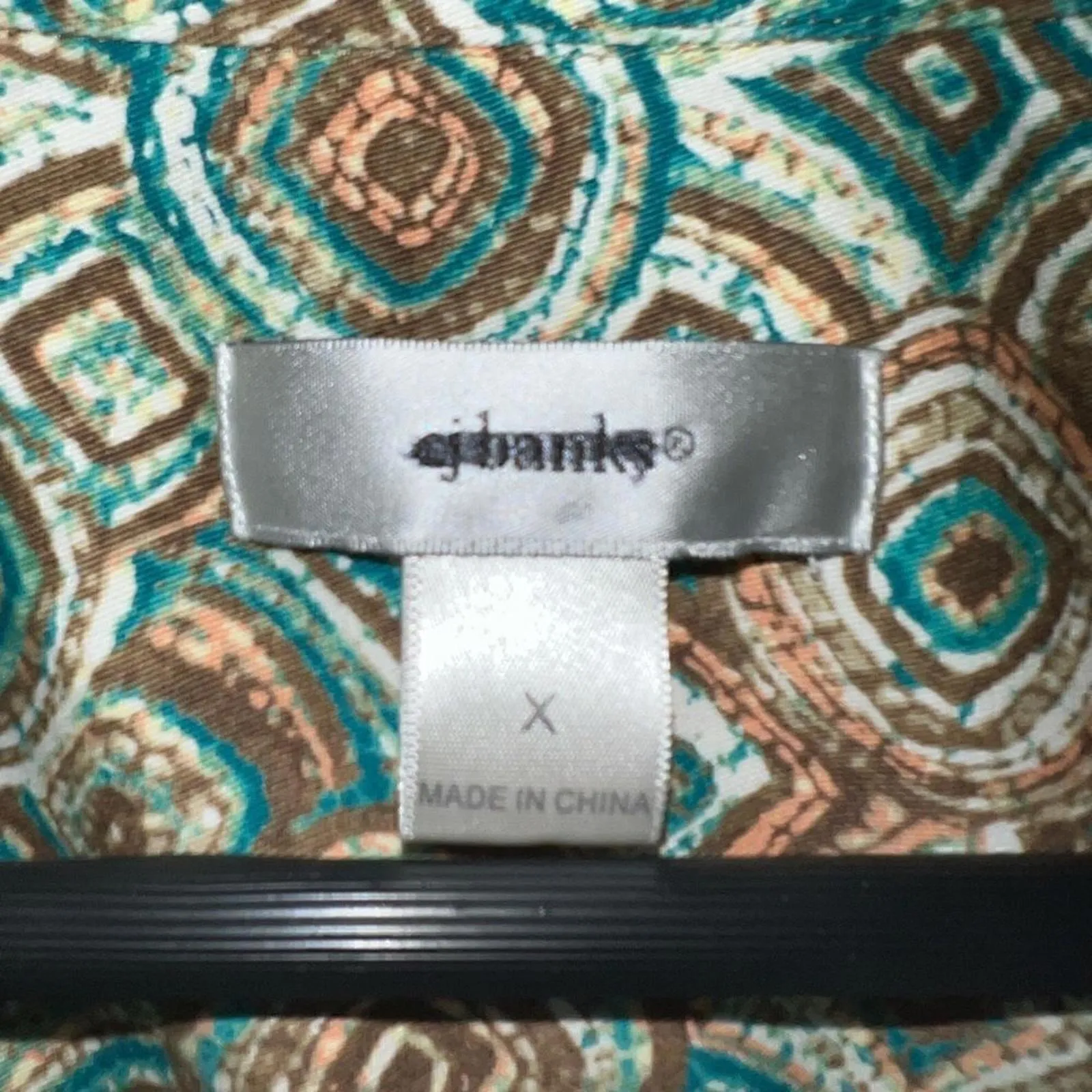 CJ Banks graphic print button front long sleeved jacket size 1X Blue - Image 6