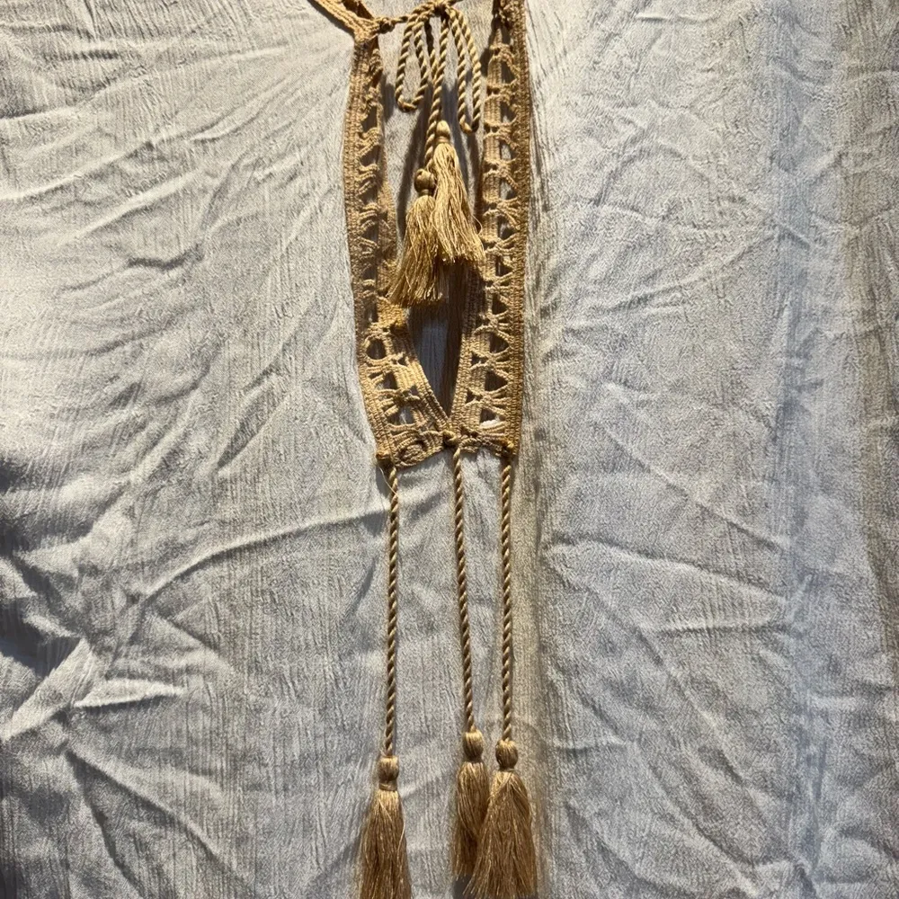 Surf Gypsy White and Tan Coverup - Image 2