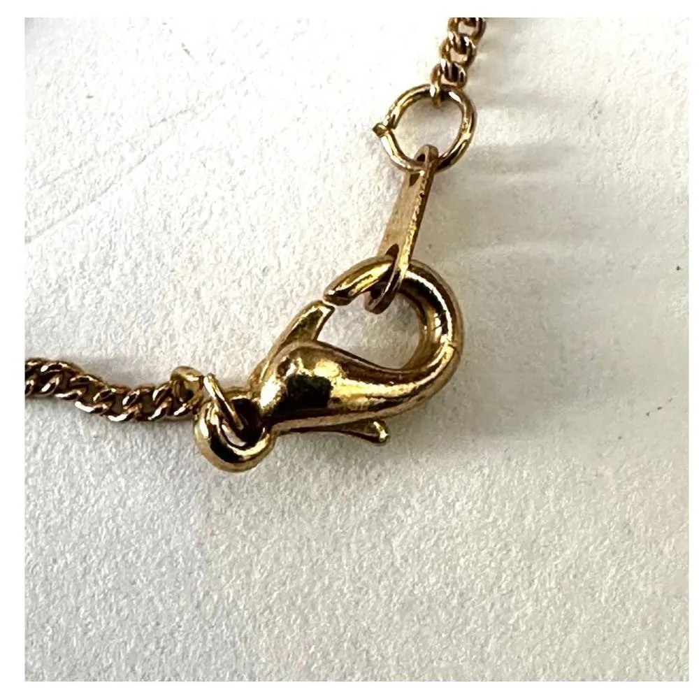 Gold tone blue bonnet pendant necklace - Image 8