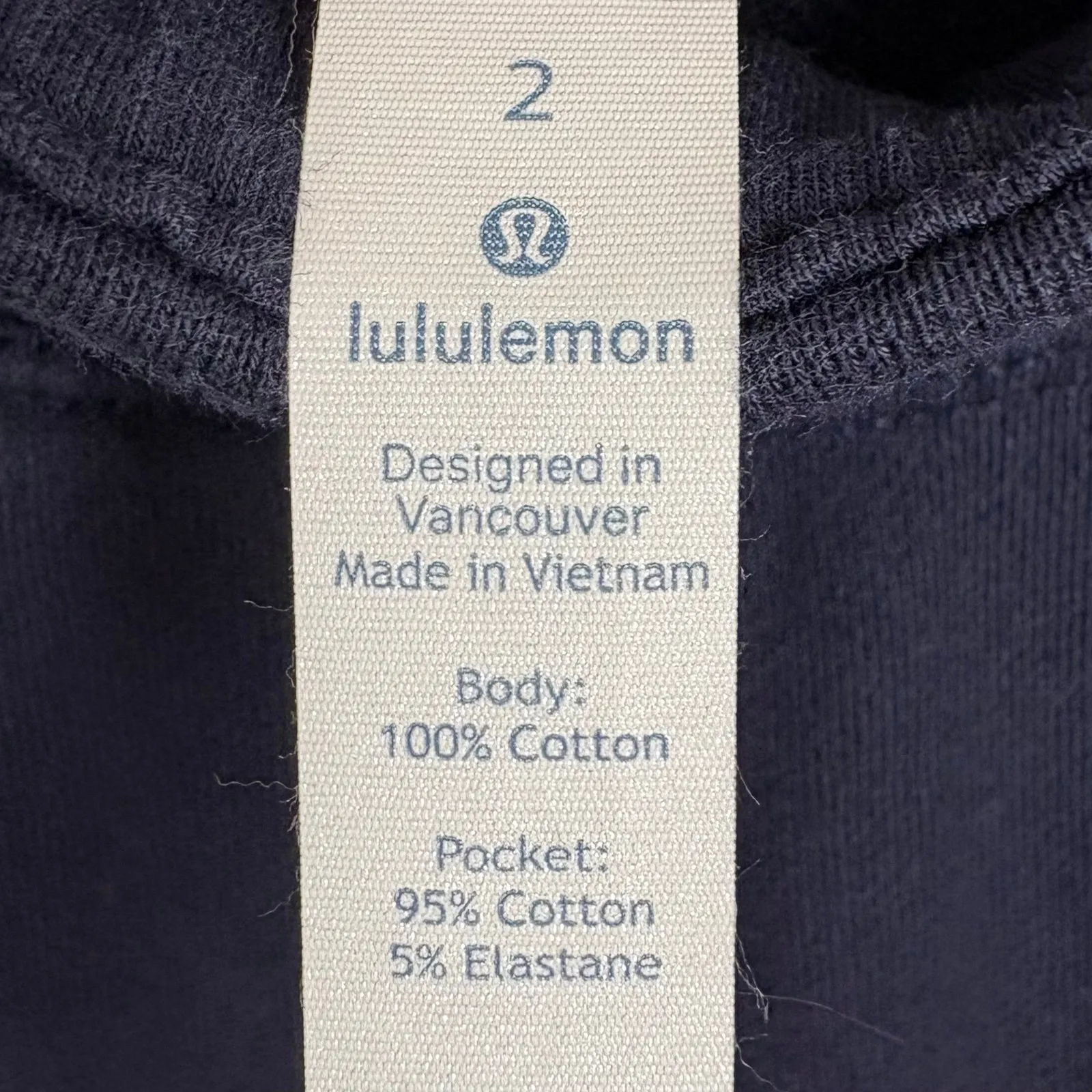Lululemon Free To Roam Joggers 30" Midnight Navy Stretch French Terry Size 2 - Image 8