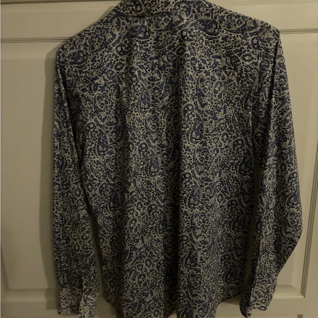 Avoca made in Ireland 100% cotton blouse.‎ Blue Size 10 - Image 6