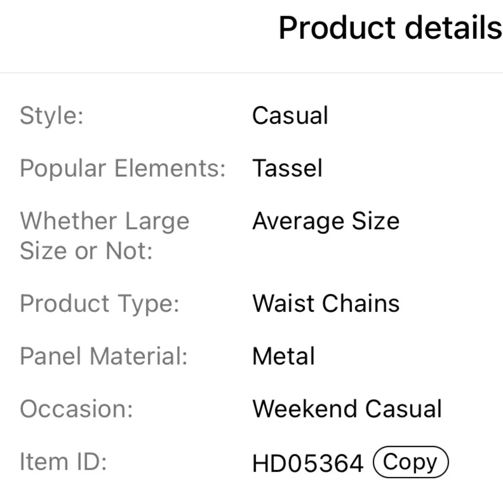 Golden Plated Tassel Belt Chain Elegant Alloy Accessory Versatile Style One Size Gold - Image 9