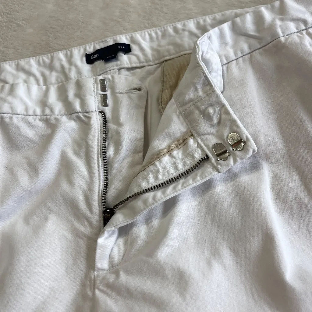 Gap Outlet‎ Straight Leg Chino Pants Womens Size 20 White Flat Front High Rise - Image 11