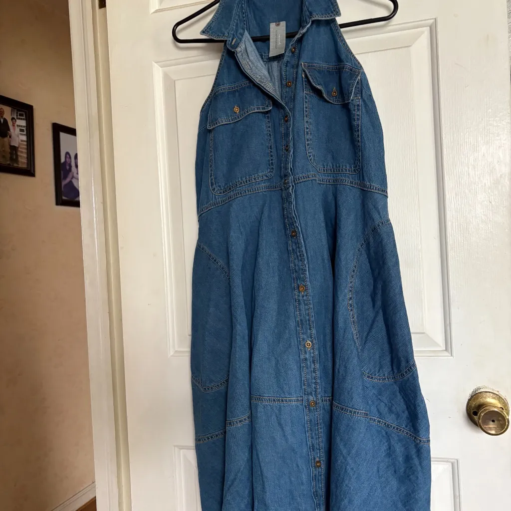 🆕 NWT Anthropologie Pilcro Sleeveless Halter Swing Midi Dress size XSP - Image 7