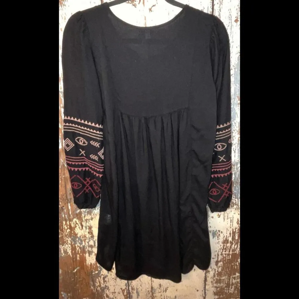 Patrons of Peace black embroidered dress, size XS - Image 6
