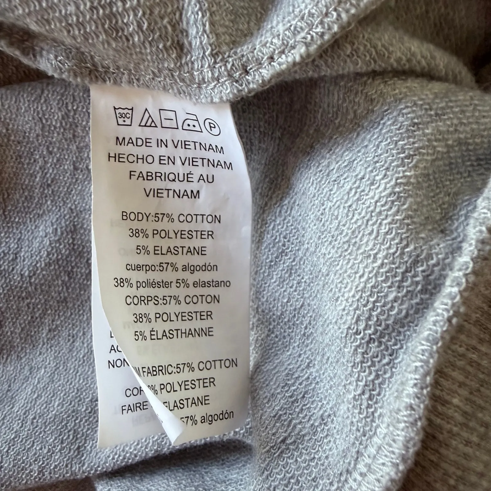 Michael Kors Gray Puff Sleeve Lightweight Sweatshirt Pullover Top Size S - Image 9