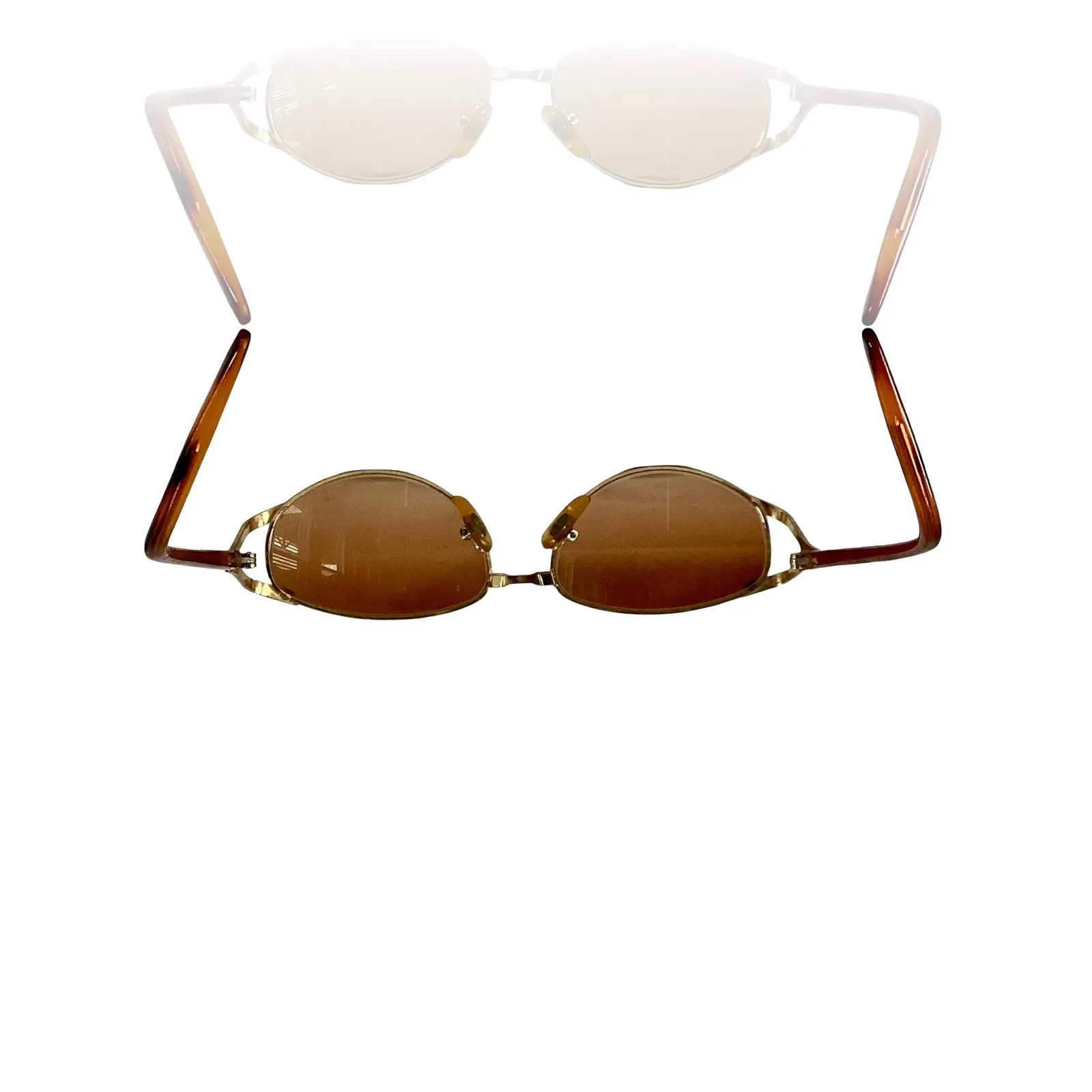 Tortoiseshell and Gold Frame Sunglasses Brown - Image 4