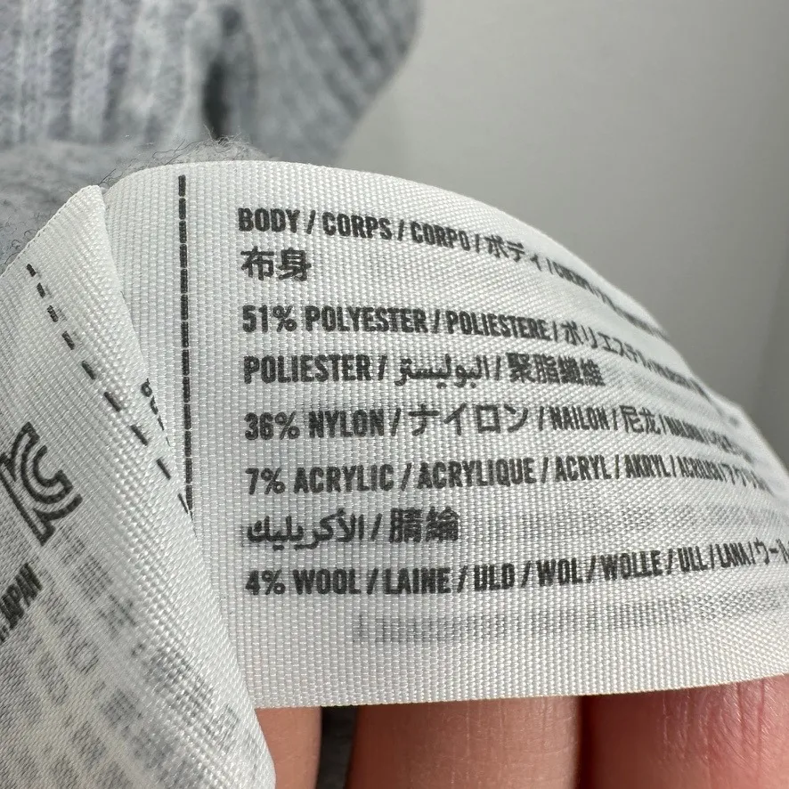 Abercrombie Fitch Womens Grey Ribbed Short Sleeve Button Up Collared Sweater XS - Image 7