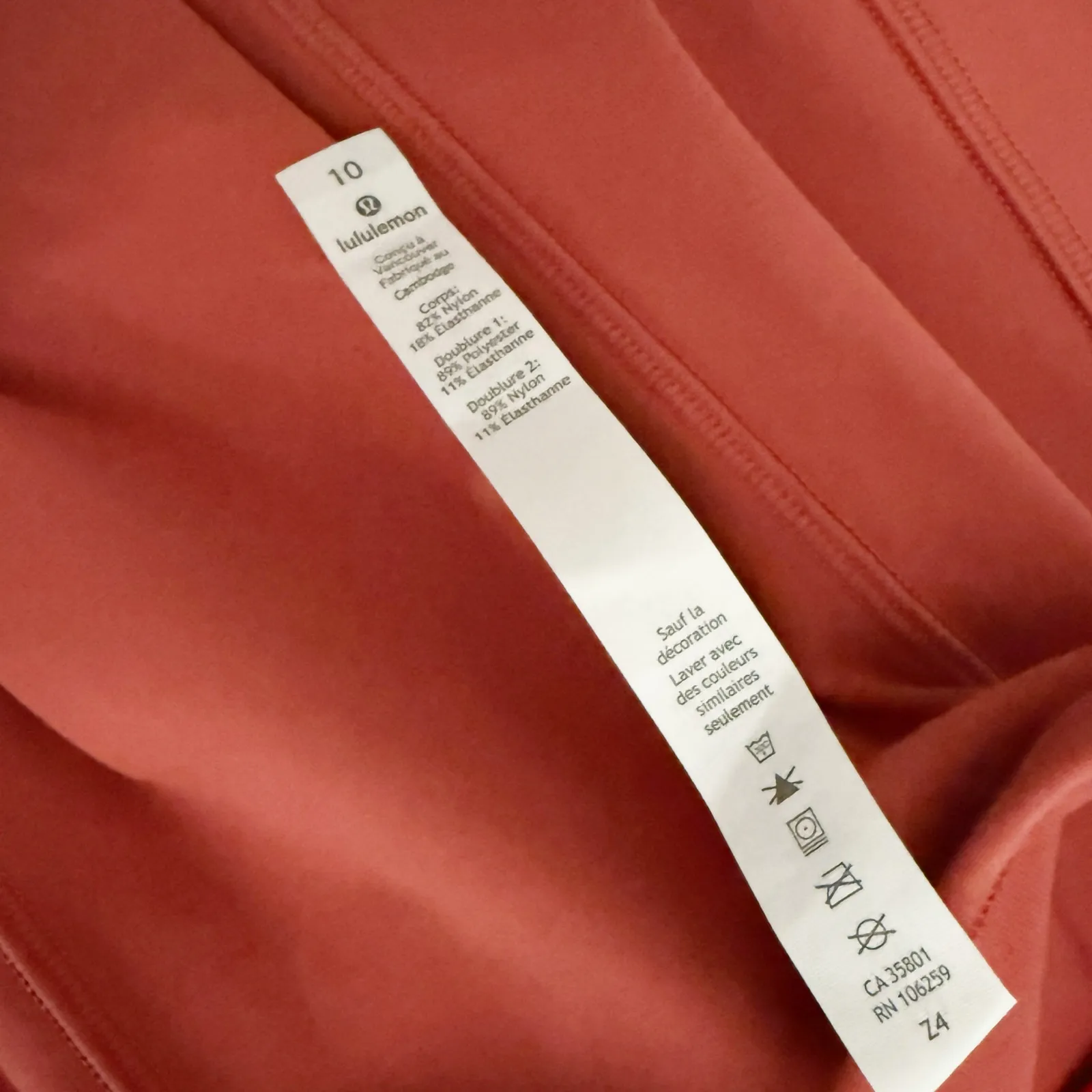 LULULEMON ATHLETICA | Picnic Play Dress Brick Rose Bodycon Midi Dress | Size 10 - Image 11