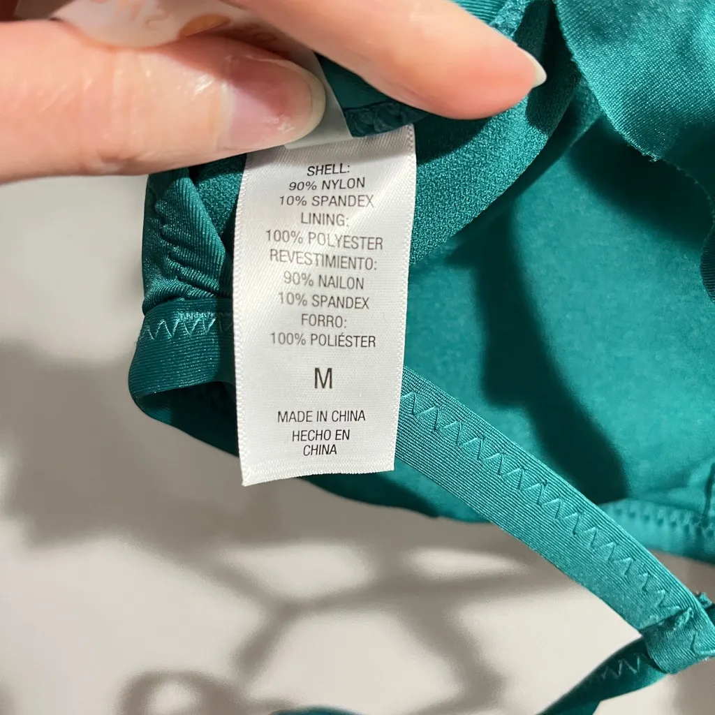 Shade & Shore Turquoise Ruffle Bikini Top - Image 4