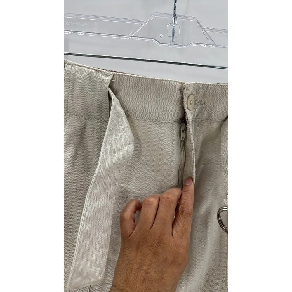 North Crest 90s midi off white belted skirt size 14 festival casual summer - Image 3