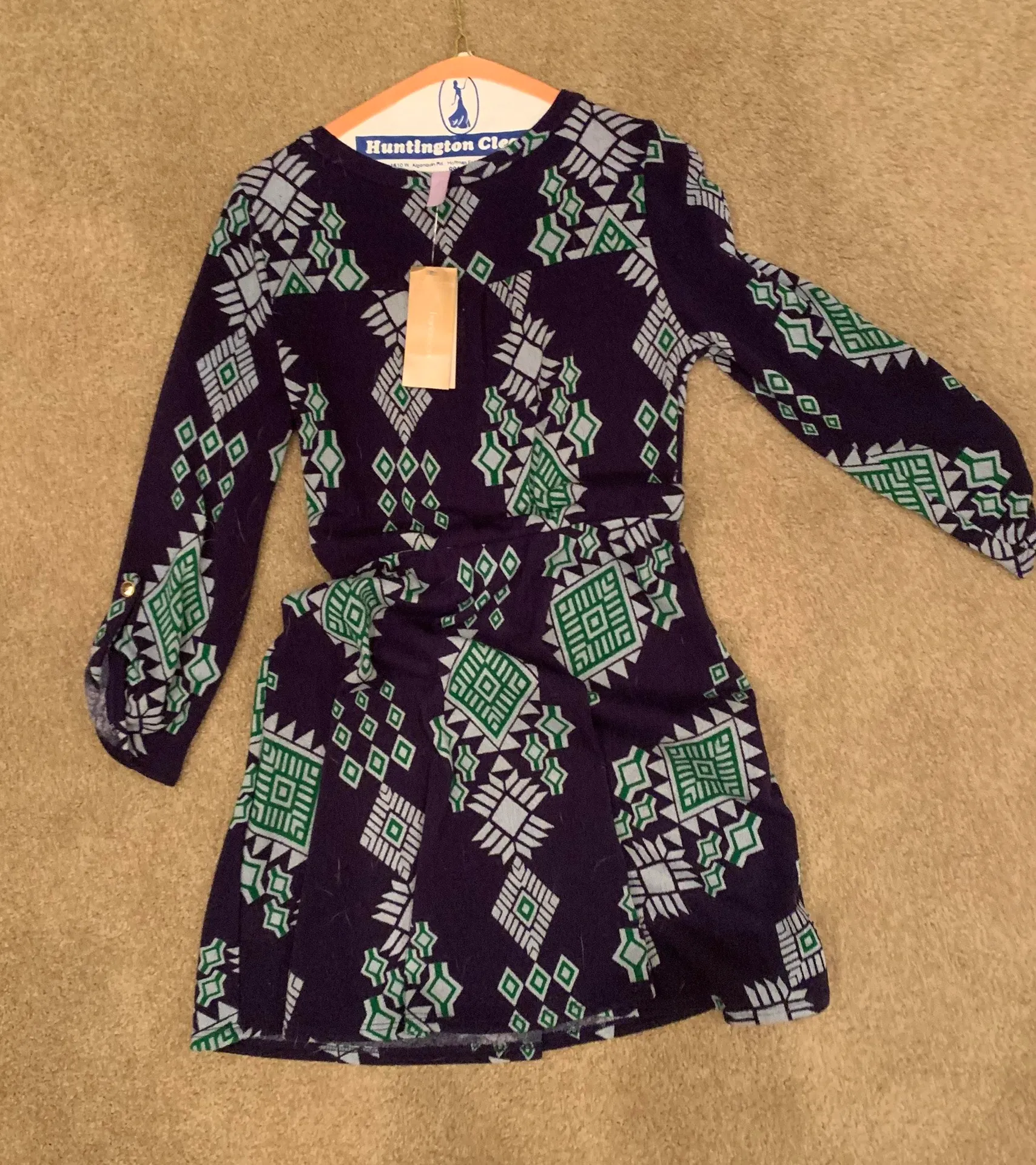 Francesca's  Fit Flare Patterned Dress - Image 5