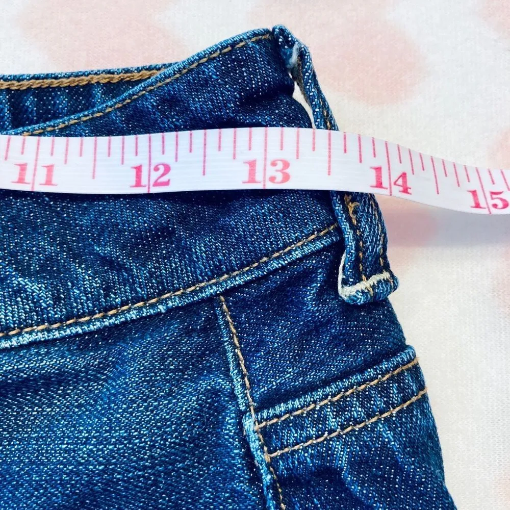 AEO Hi-Rise Festival Denim Blue Jean Shorts Size‎ 0 - Image 9