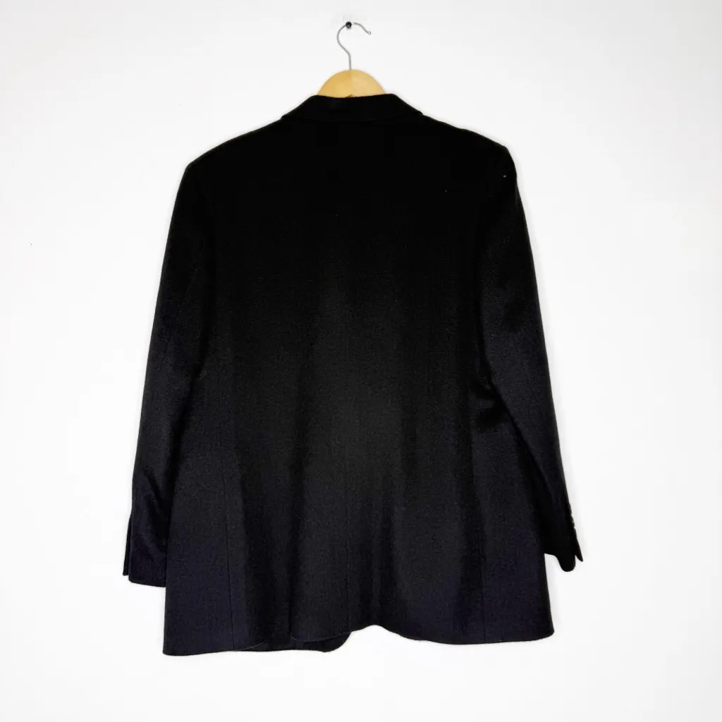 SFI Femme for Nordstrom Loro Piana Black Camel Hair Blazer Size 12 - Image 2