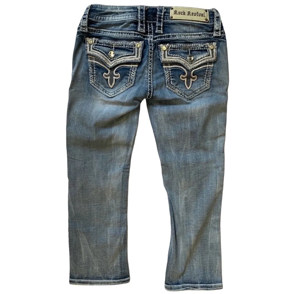 Rock Revival Ena Capri Jeans Style: RJ8469P23‎ Color: Ena P23 - Image 3