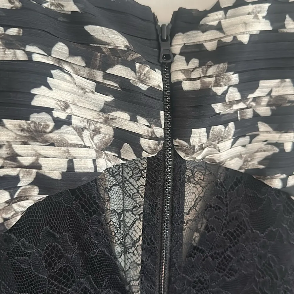 ALICE + OLIVIA black Southern Blossom Ari tiered maxi dress size 12 NWT $700 - Image 13