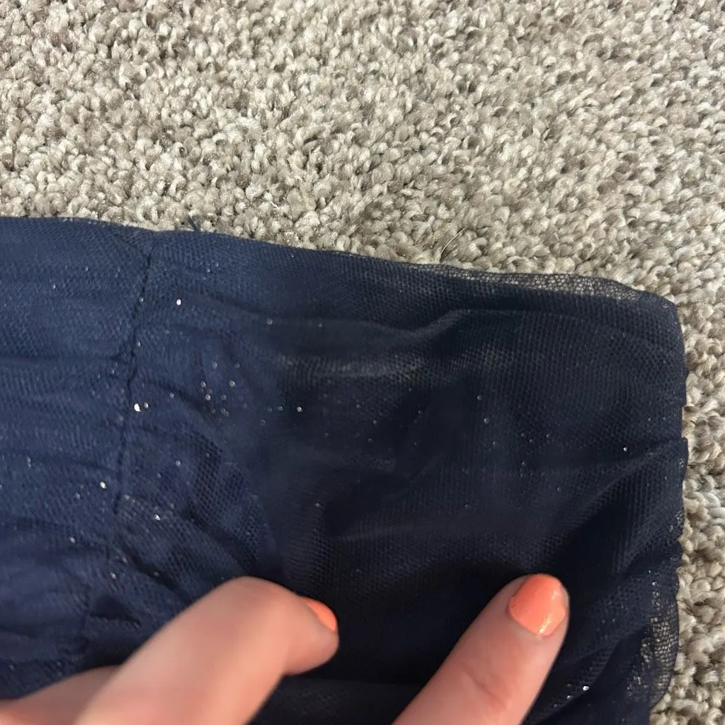 Speechless Glittery Y2K Women’s Size 5 Navy Strapless Short Semi Formal Dress - Image 5