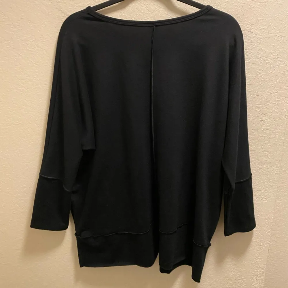 Spanx Black Perfect Length Dolman 3/4 Length Sleeve Relaxed Fit Sweatshirt Sz L - Image 8