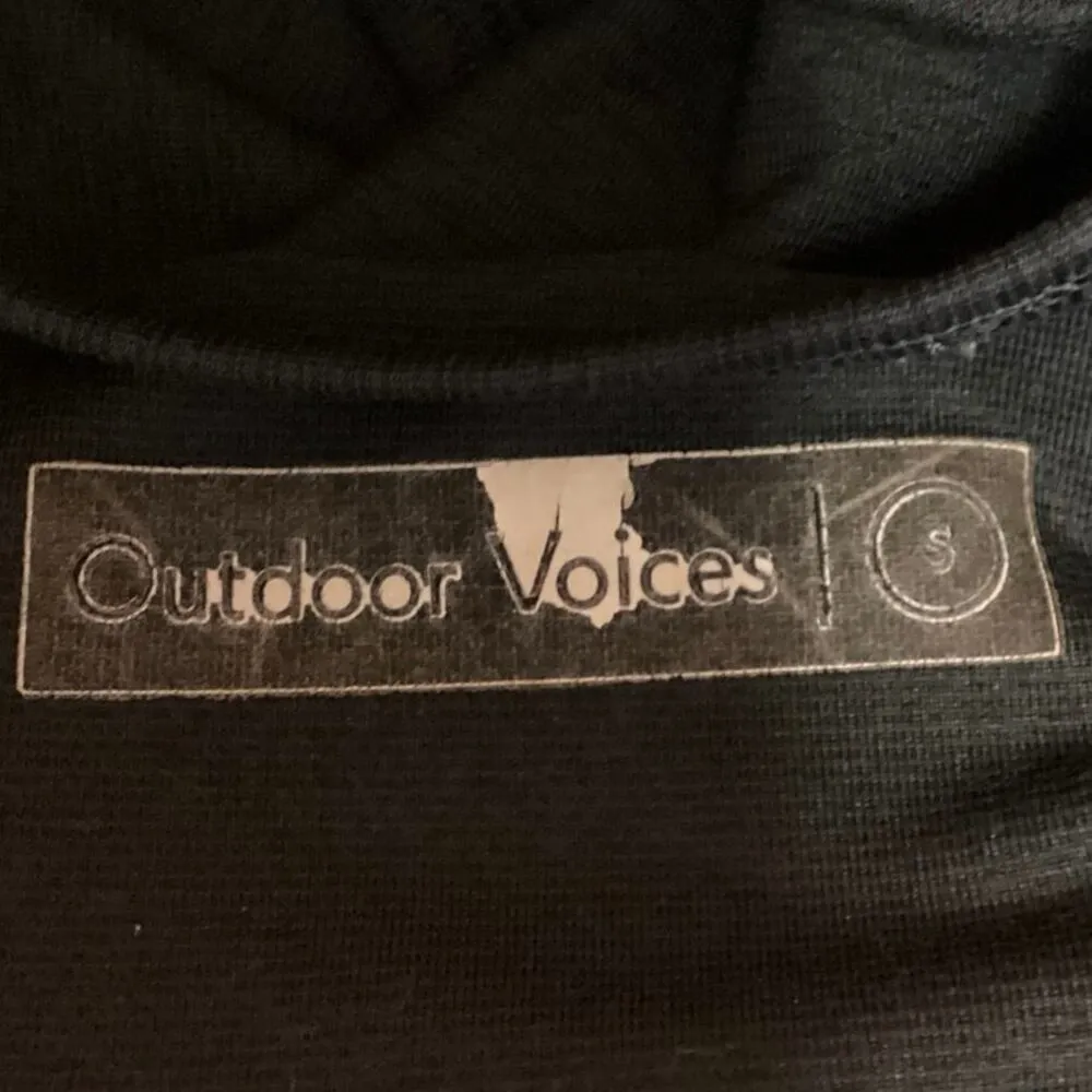 Outdoor Voices Black High Neck Racerback Workout Athletic Cropped Top Size S - Image 4