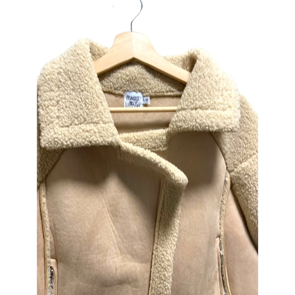 Princess Polly Moondance Jacket Beige Size S/M - Image 8