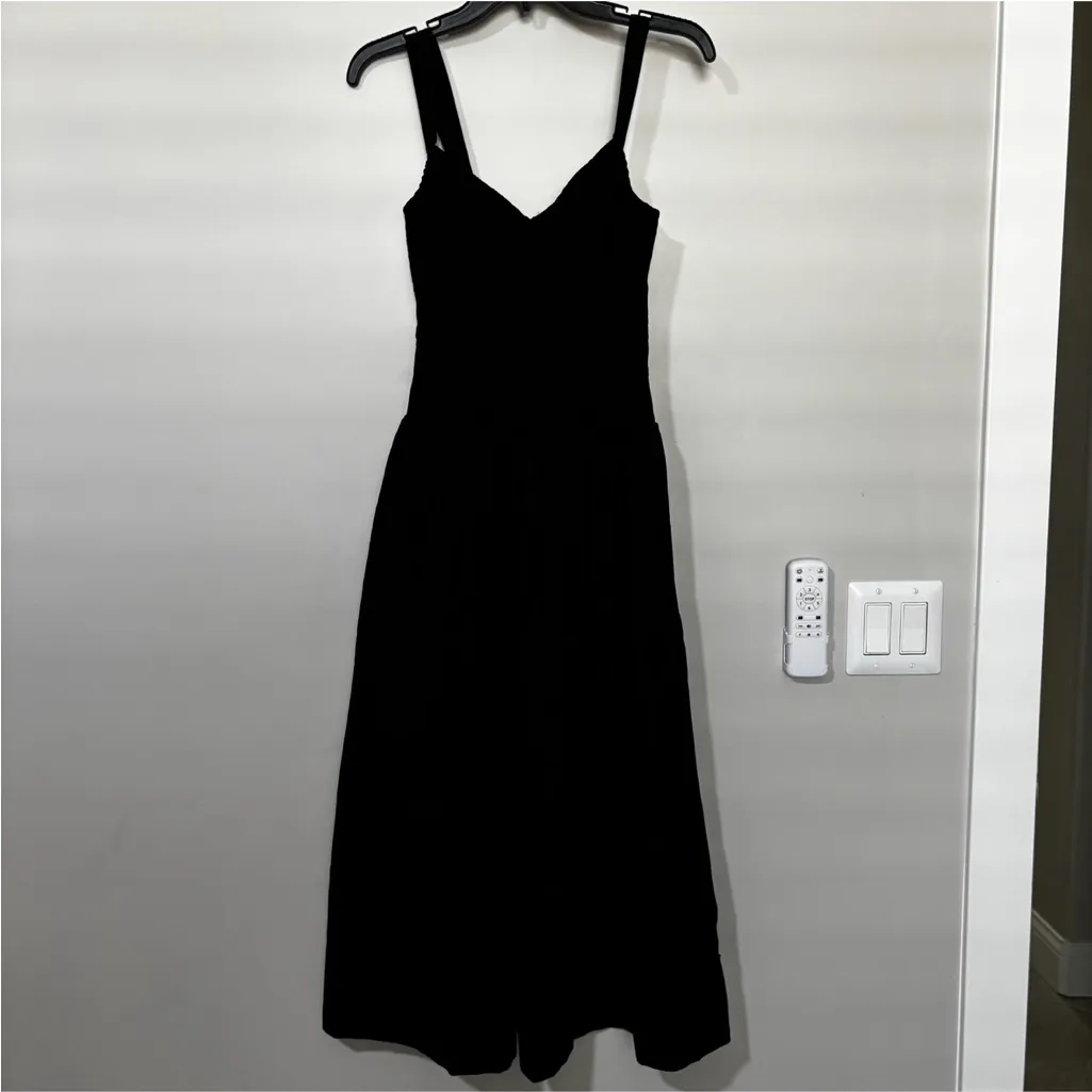 REFORMATION Black Sariah Dress Midi Size 4 - Image 3