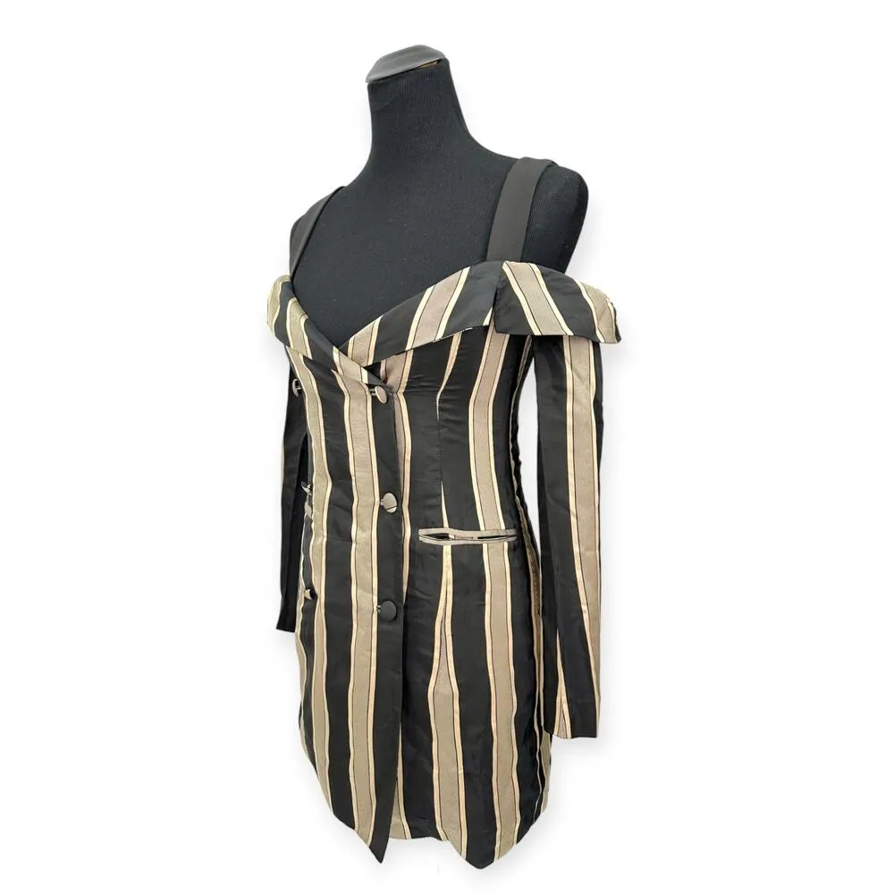 NBD x Revolve | NWT | XXS | Harden Off-Shoulder Old Money Long Sleeve Mini Dress - Image 6