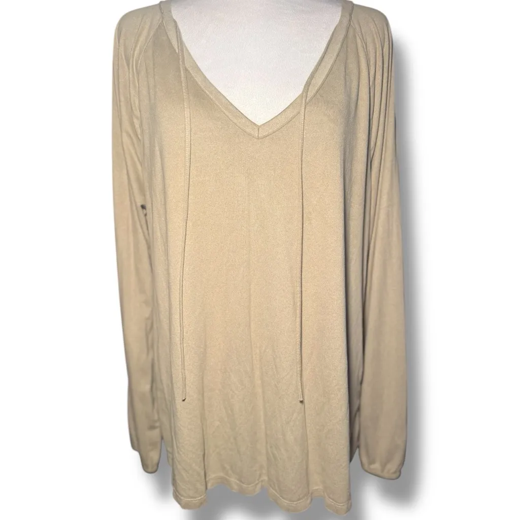 NWOT Dylan by True Grit Women's Glacier Luxe Suede Knit Shirt Size L Size L - Image 8