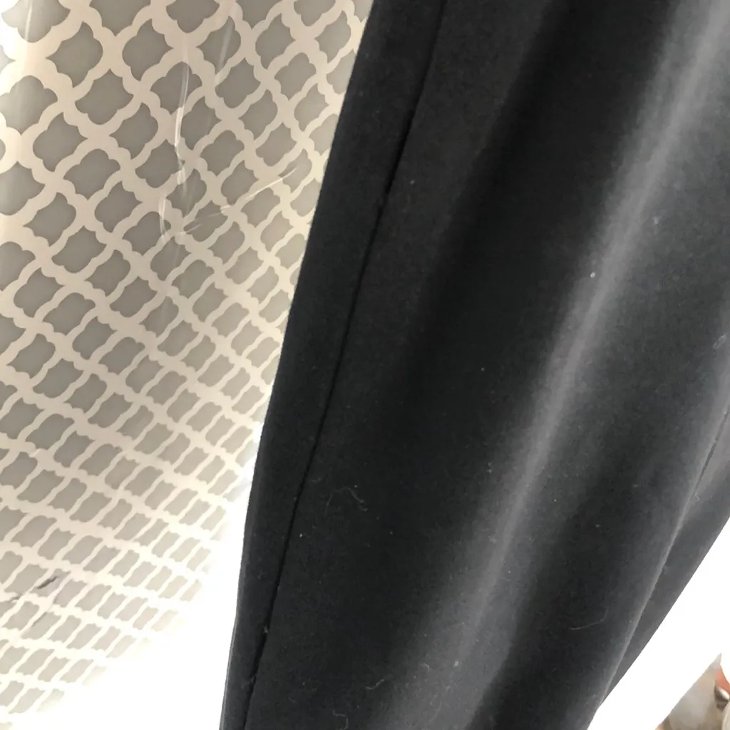 Theory‎ copper brown faux leather combo black stretchy bottom dress size - Image 5