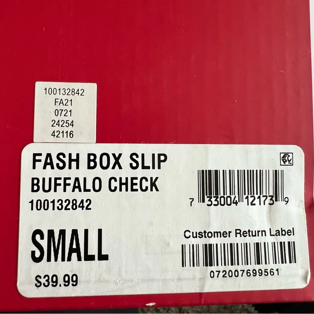 Charter Club Buffalo Check Slouch Boot Slippers S(5-6) Buffalo Check New in Box - Image 3