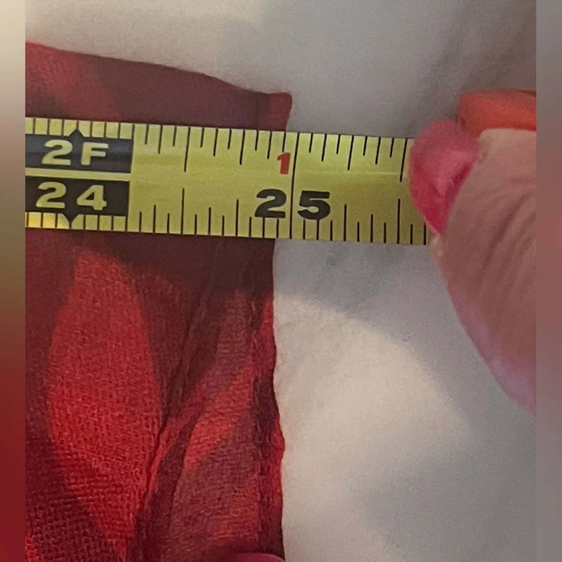 Blue Pacific Cashmere Silk Shawl Scarf Red Yellow Geometric Print Made in Spain - Image 9