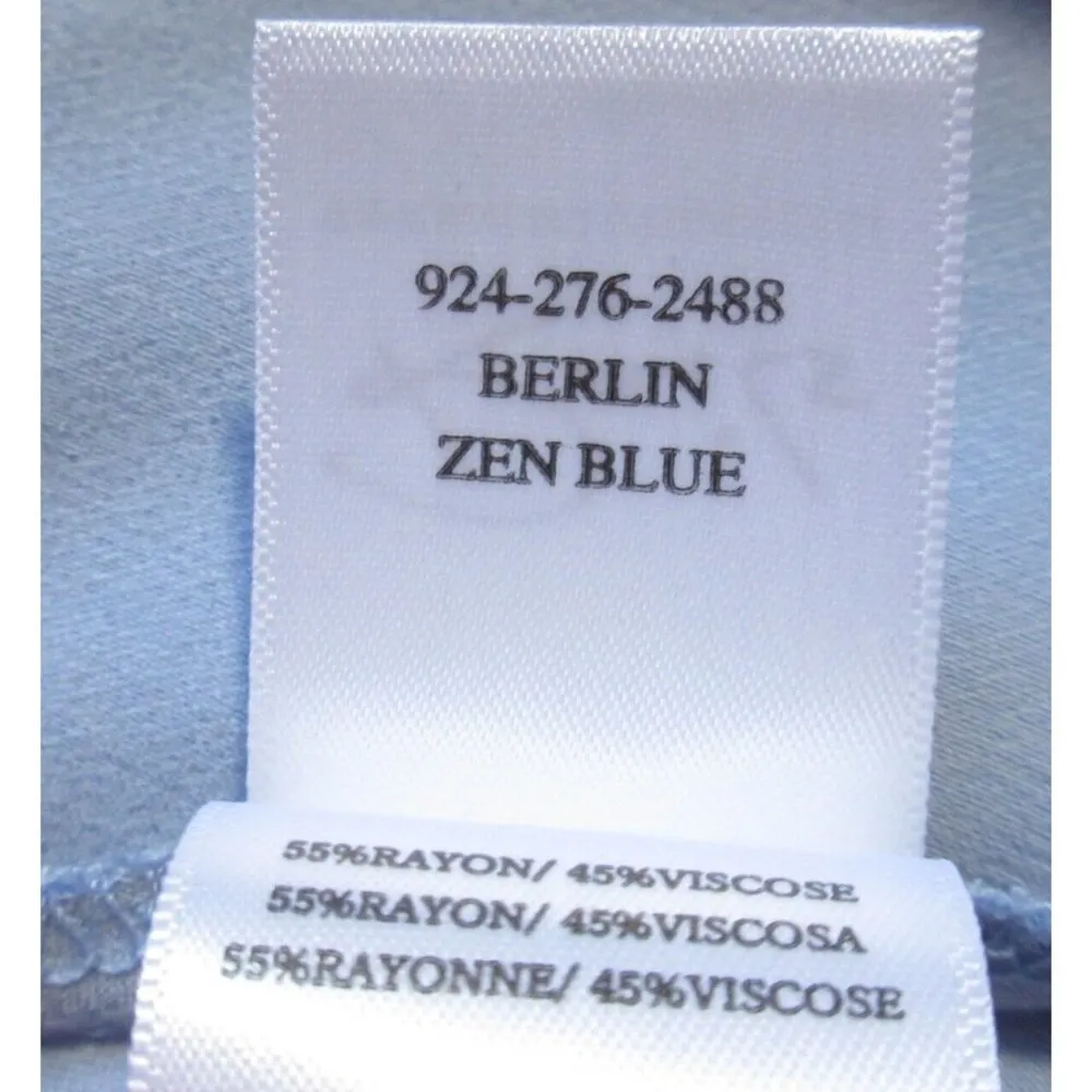 NWT Rails Berlin Midi in Zen Blue Pull-on Satin A-line Slip Skirt XS - Image 9