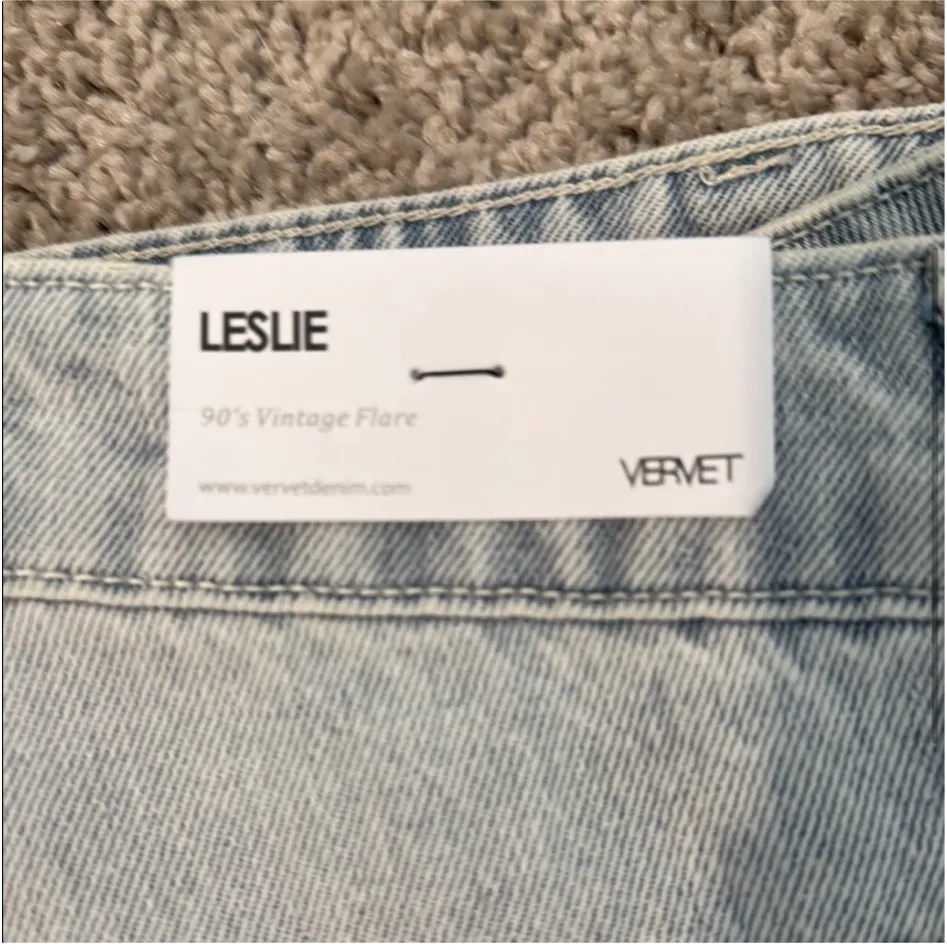 Vervet Flying Monkey Leslie Distressed 90s vintage flare jeans - Image 3