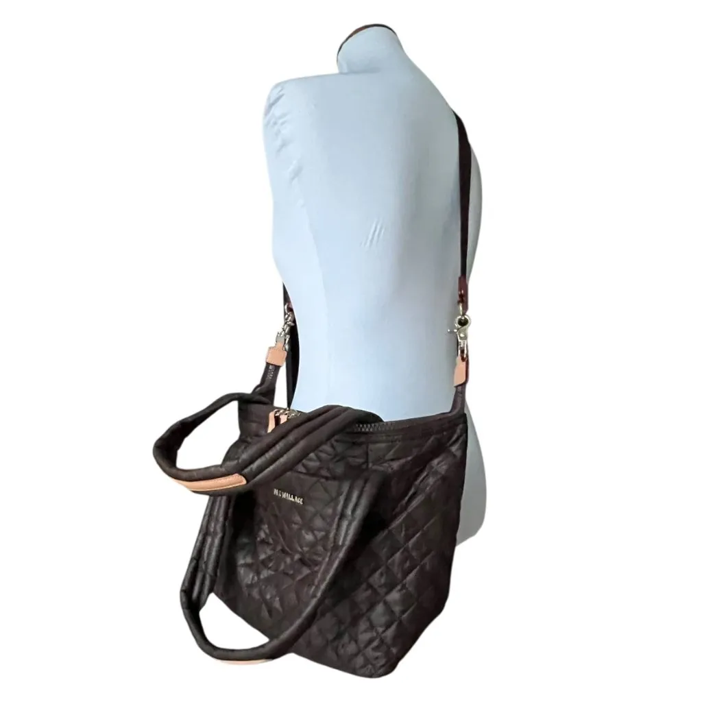 MZ Wallace Walnut Medium Sutton Deluxe Crossbody Bag Satchel Purse Brown RARE - Image 13