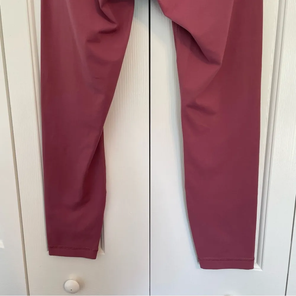 Lululemon Wunder Under High Rise Leggings Sz 10 Mauve Dusty Rose Full On Luon - Image 12