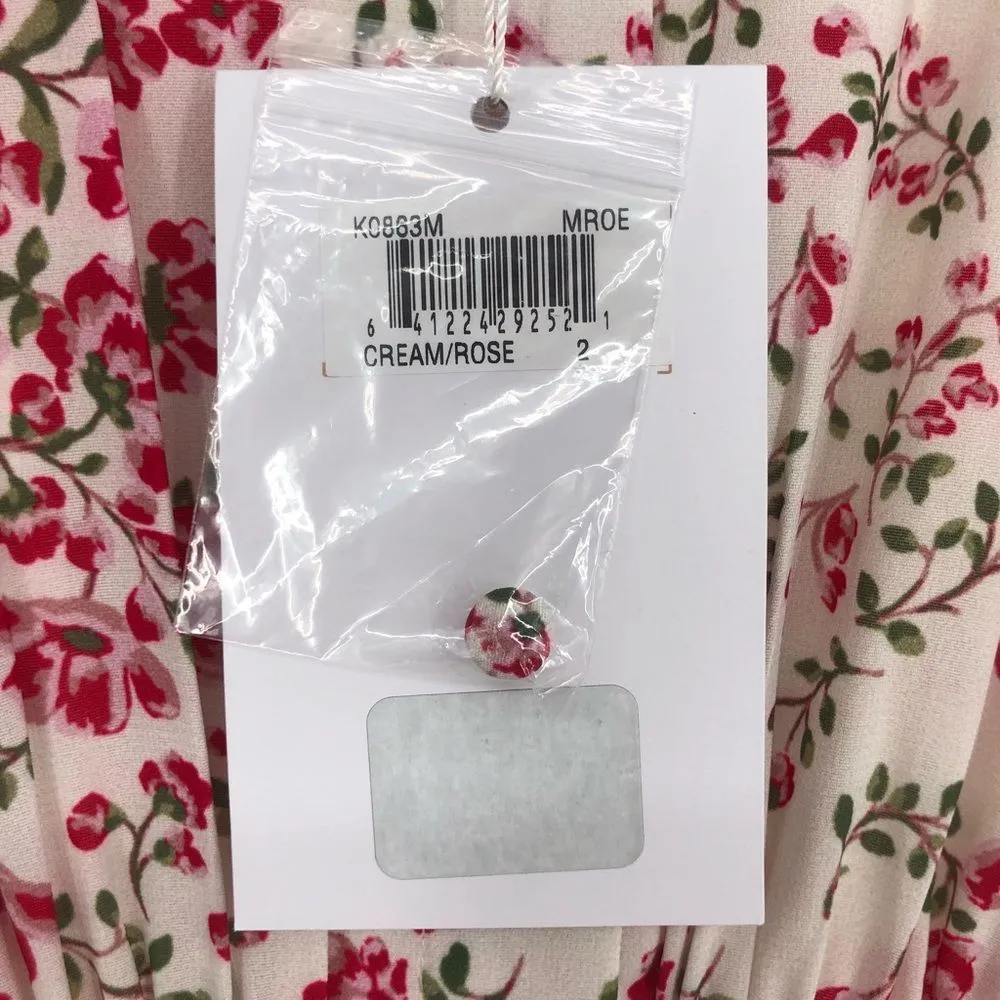 Gal Meets Glam Collection Brigitte Floral Tie Cuff Print Maxi Dress size 2 - Image 13