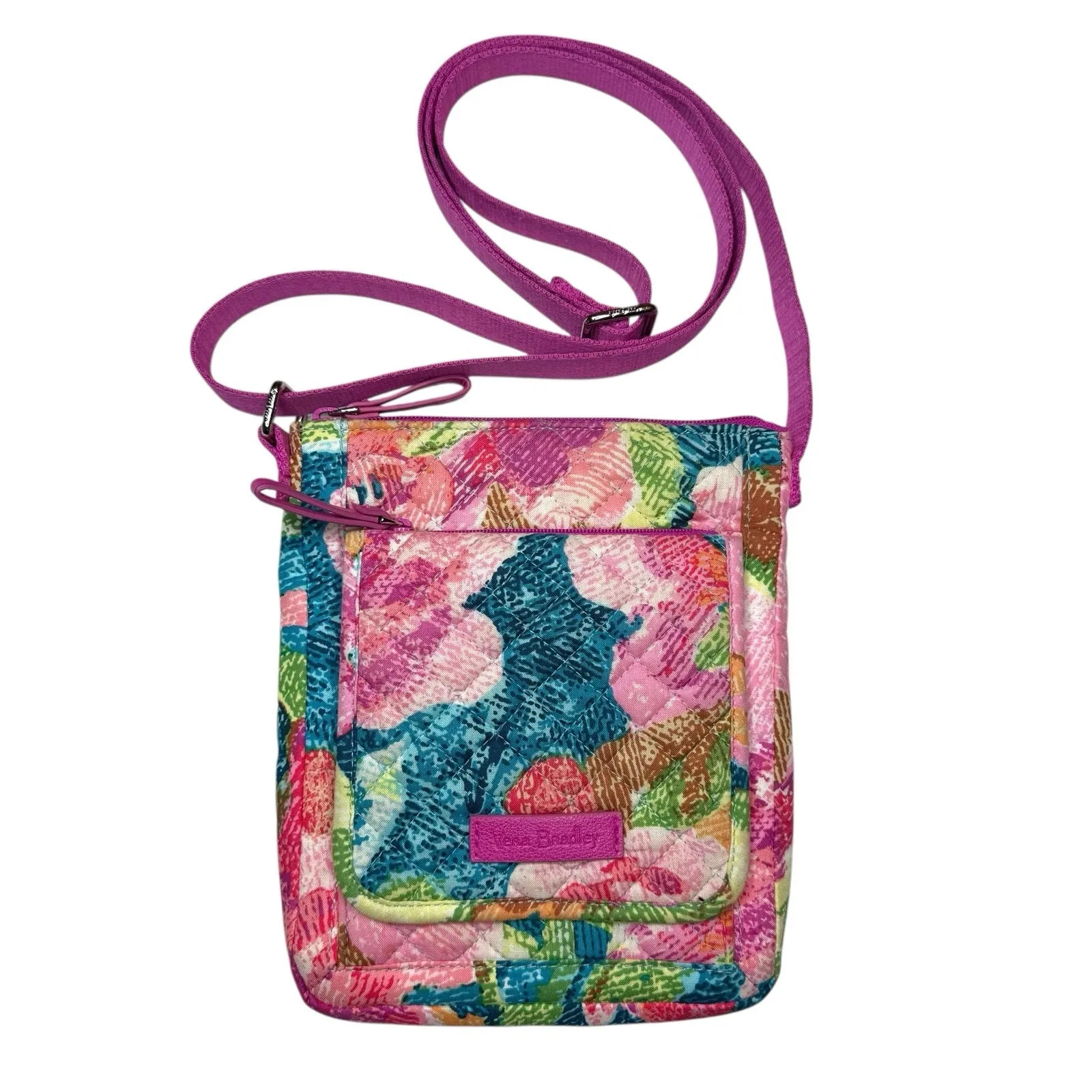 Vera Bradley Iconic Mini Hipster Crossbody Purse RFID Superbloom‎ Quilted Floral - Image 3