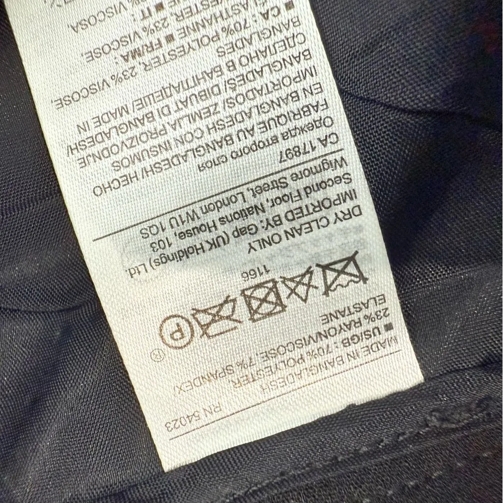 NWT Banana Republic Blake Dress Pants Black Casual Career Wear‎ Workwear Size 16 - Image 5