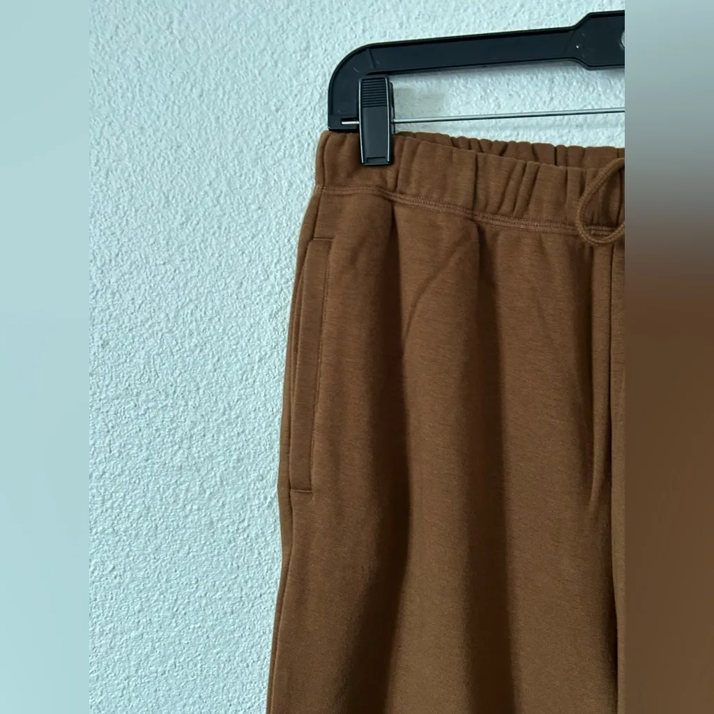 Skims classic fleece 2 piece set hoodie and pants bison sz small Nwt - Image 14