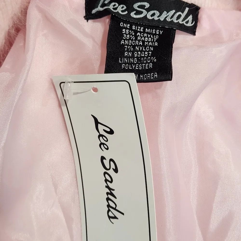 Lee Sands Rabbit Angora Hair Blend Cardigan Sweater Size: ONE Size With Pockets - Image 12