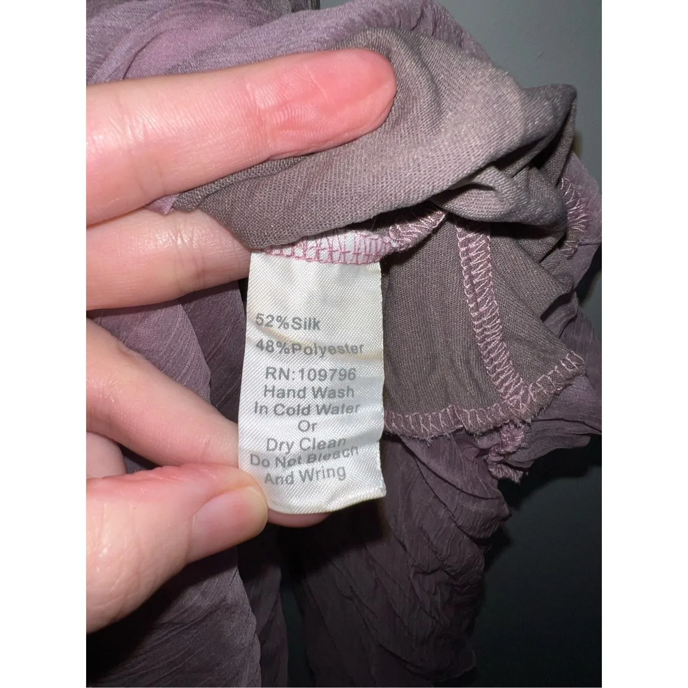 Vintage Silk Butterfly Fairy Princess Floral Top/Mini Dress Purple Size M - Image 13