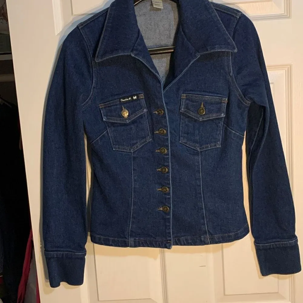Frankie B Denim Women’s Jacket Size M Blue Size M - Image 5